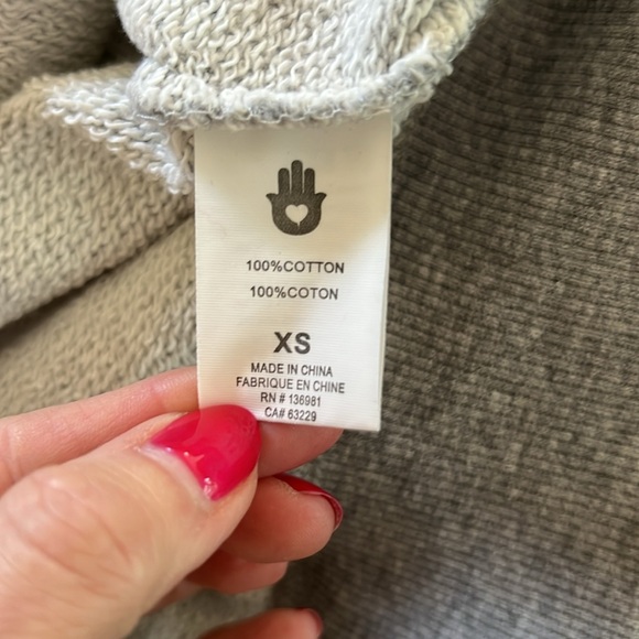 Spiritual Gangster "Love" Heather Gray 100% Cotton Sweatshirt - Picture 5 of 6